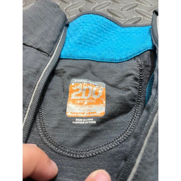 Icebreaker merino wool gray blue quarter zip performance shirt long sleeve XS - Picture 2 of 8